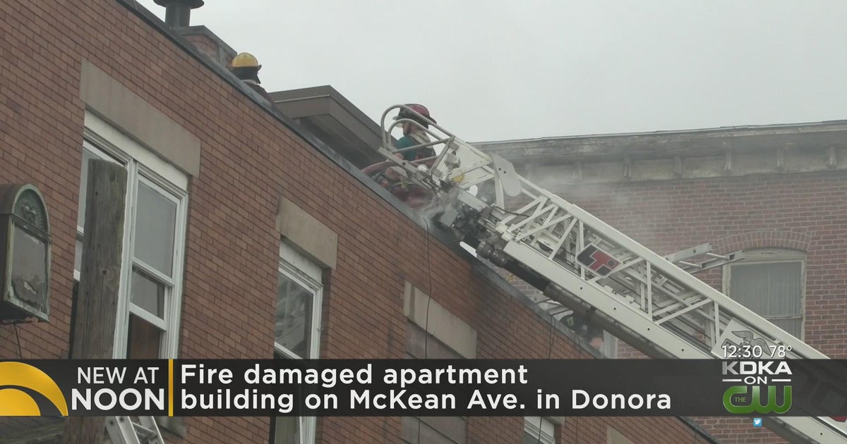Tenants evacuated from burning apartment building in Donora CBS