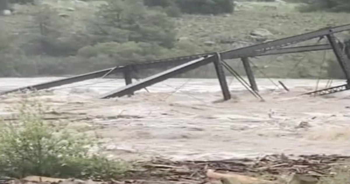 Yellowstone Flooding Bridge Swept Away As Visitors Watch Cbs News