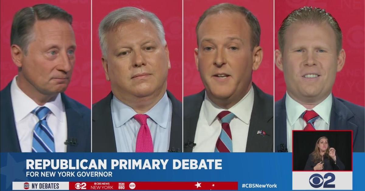 Republican primary debate for New York governor on CBS2 CBS New York