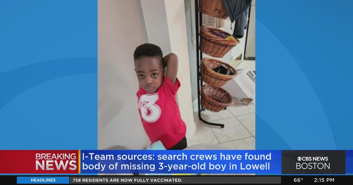 I-Team Sources: Search Crews Find Body Of Missing 3-year-old Lowell Boy ...