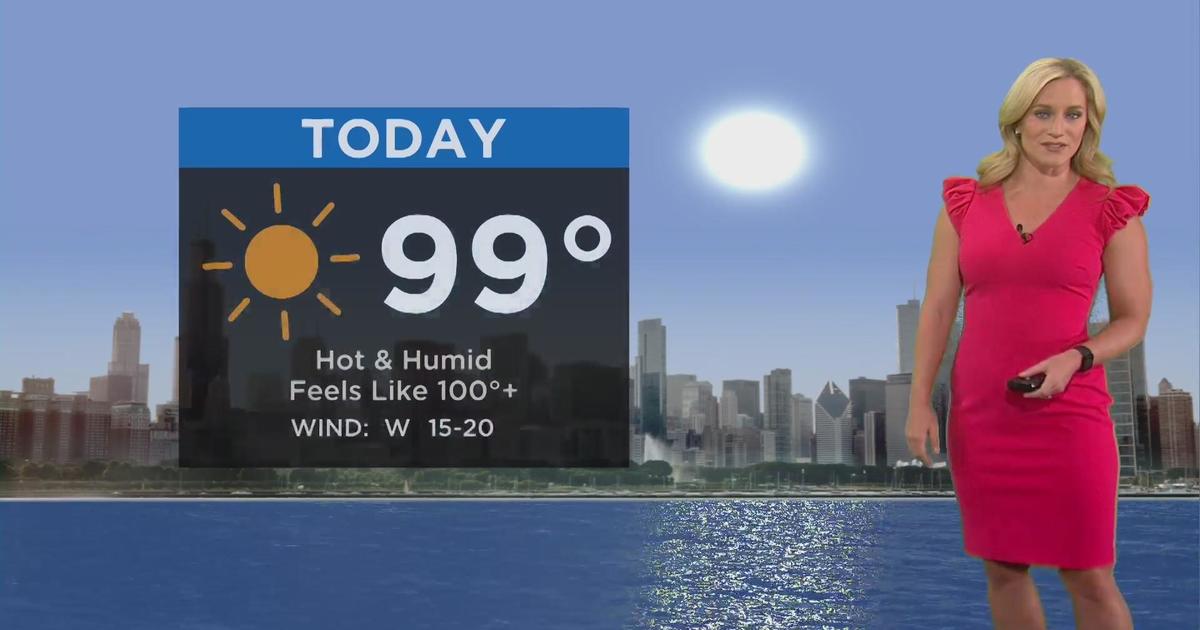 Chicago First Alert Weather Temperatures Near 100 Degrees Cbs Chicago