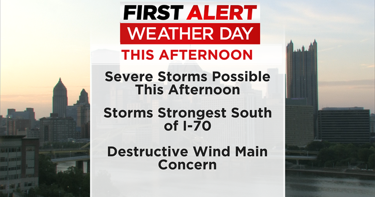 First Alert Weather: Hot, humid, and stormy over the next 24 hours - CBS  Pittsburgh