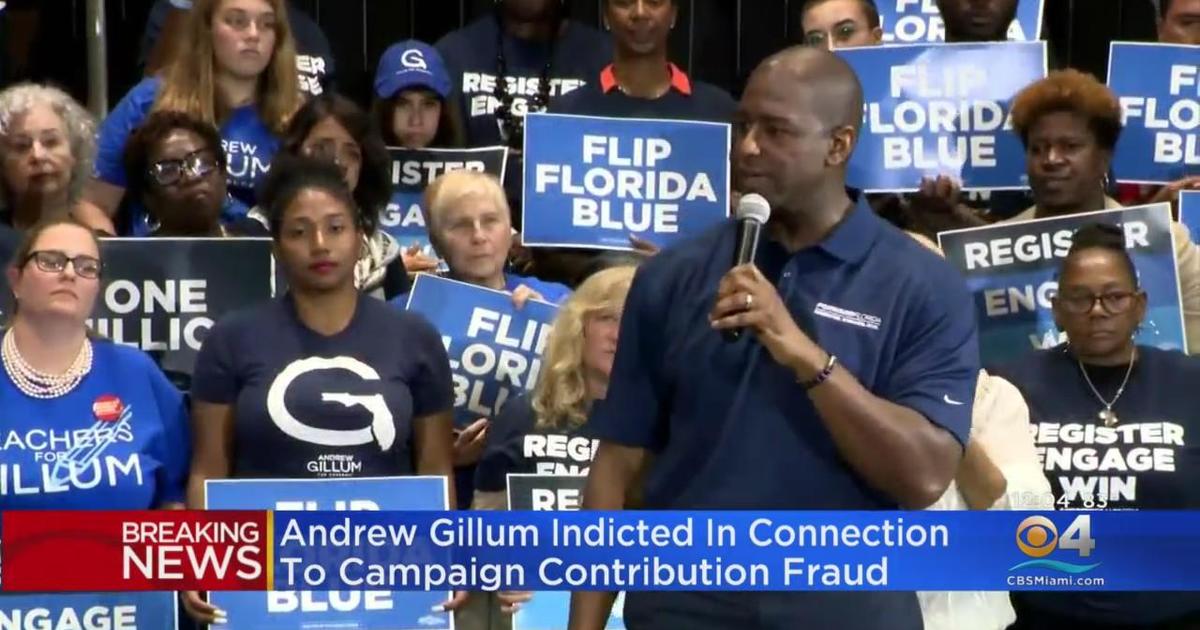 Former Democratic gubernatorial candidate Andrew Gillum indicted - CBS