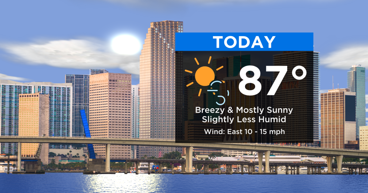 Miami Weather: Warm But Less Humid Due To Drier Air That Moved In - CBS ...