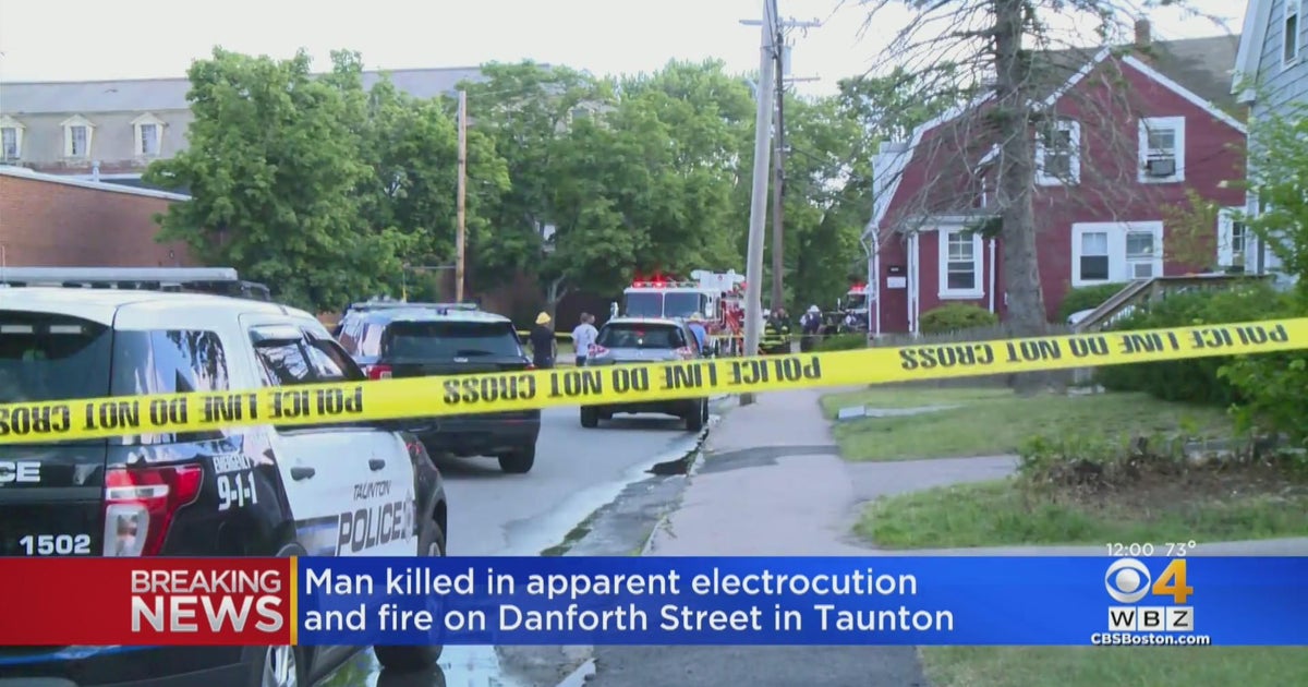 Man killed in apparent electrocution and fire in Taunton - CBS Boston