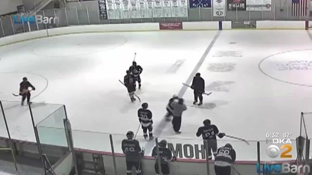 Charges pending after hockey player punches referee CBS Pittsburgh