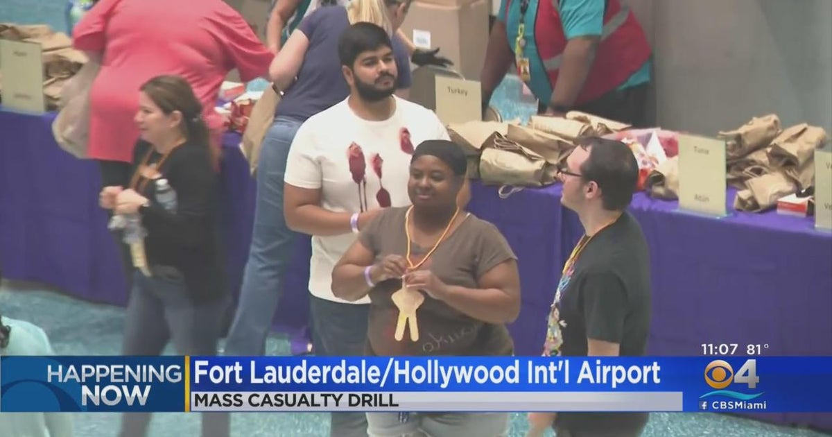 Active shooter drill simulating mass casualty incident happening at Fort Lauderdale-Hollywood International Airport