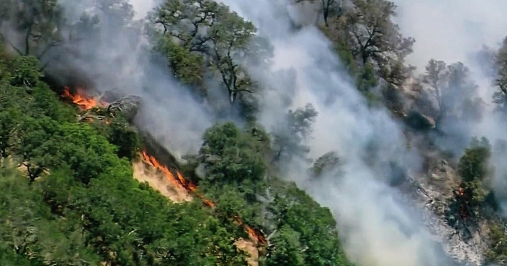 Evacuations ordered in wildfire burning in hills above Pleasanton CBS