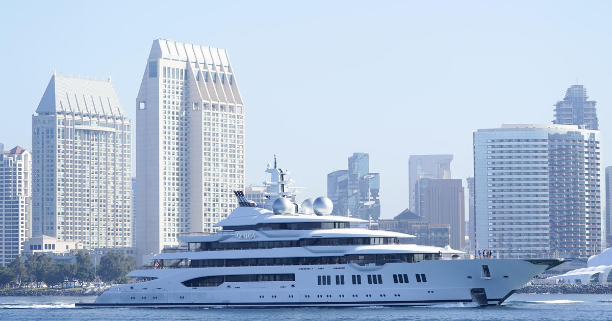 Superyacht seized by U.S. from Russian billionaire arrives in San Diego Bay