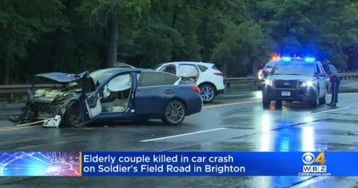 Elderly couple killed in car crash on Soldier's Field Road in Brighton