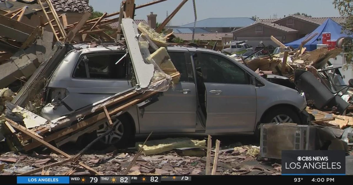 Explosion levels home, damages several others in Victorville CBS Los