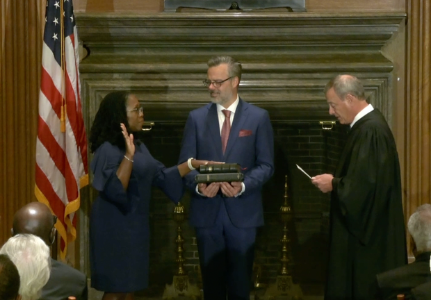 Ketanji Brown Jackson sworn in as Supreme Court justice, becoming first Black woman on high court - CBS News