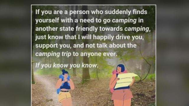 "camping" coded message 
