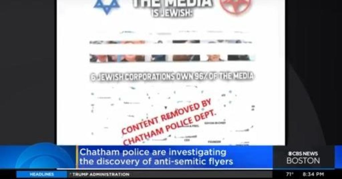 Chatham Police Investigating Anti-Semitic Flyers - CBS Boston