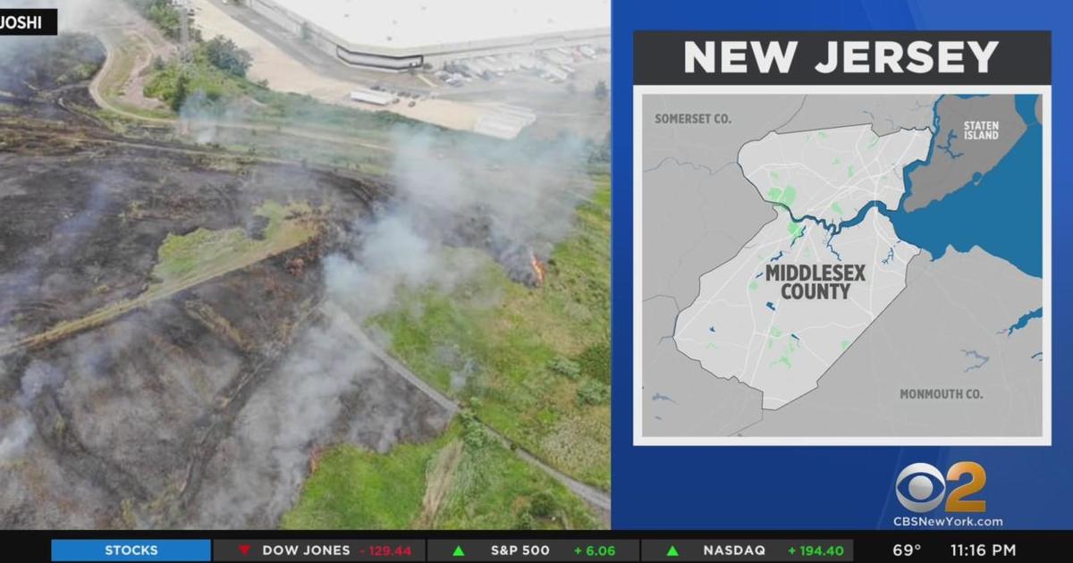 Wildfire in Edison, New Jersey, now 100 contained CBS New York