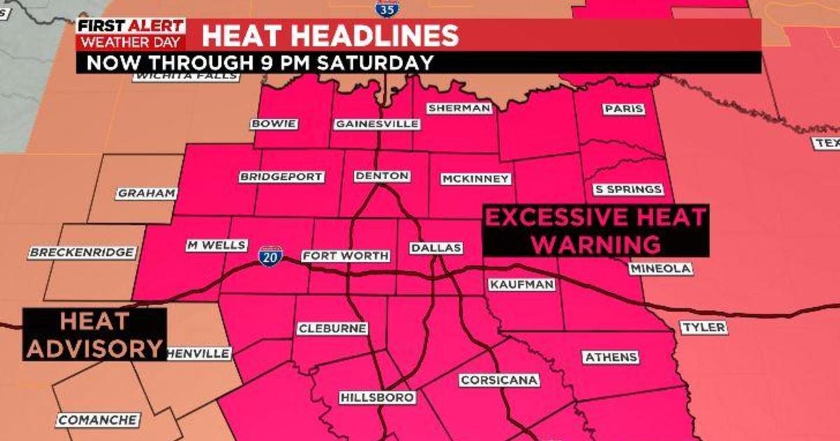 North Texas Under Excessive Heat Warning Until Saturday Night Cbs Texas