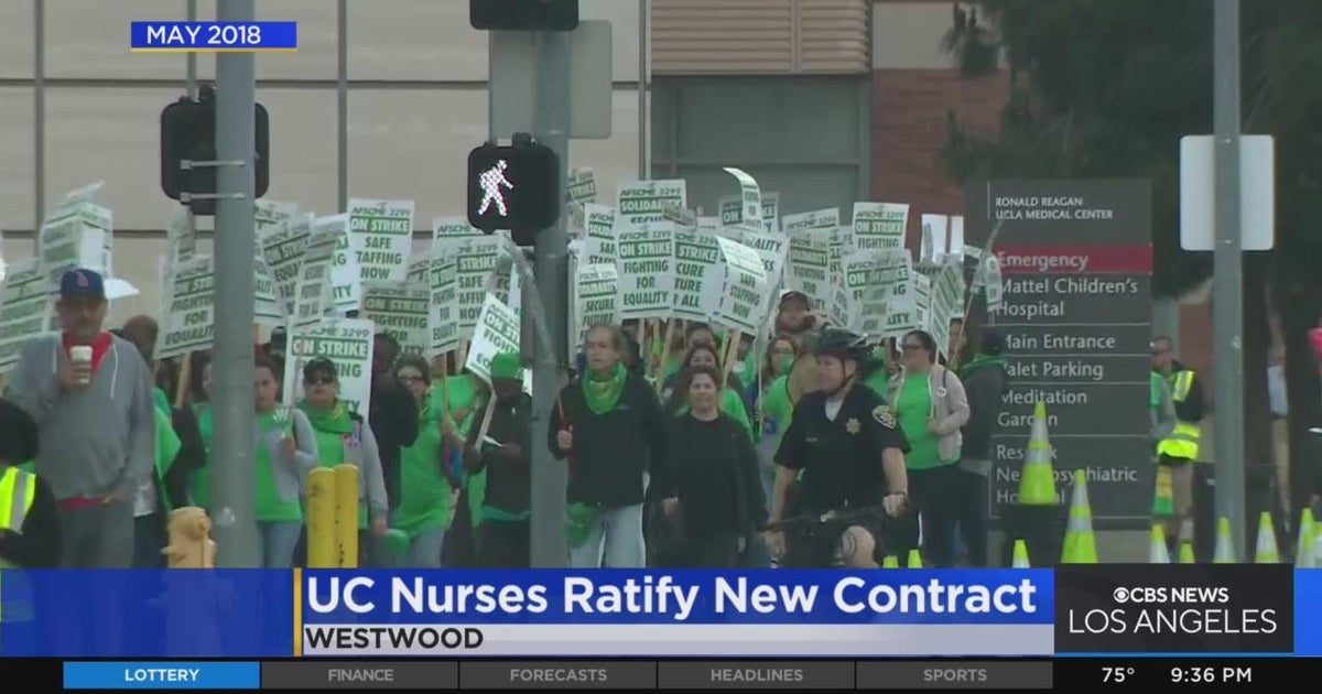 UC hospital nurses ratify new contract - CBS Los Angeles