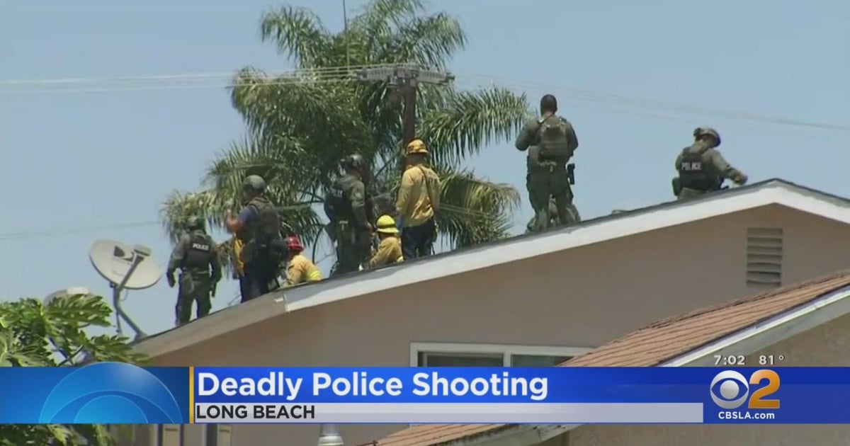 Long Beach police shoot and kill man standing on rooftop - CBS Los Angeles
