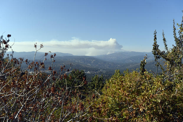 Wildfire in Yosemite National Park 