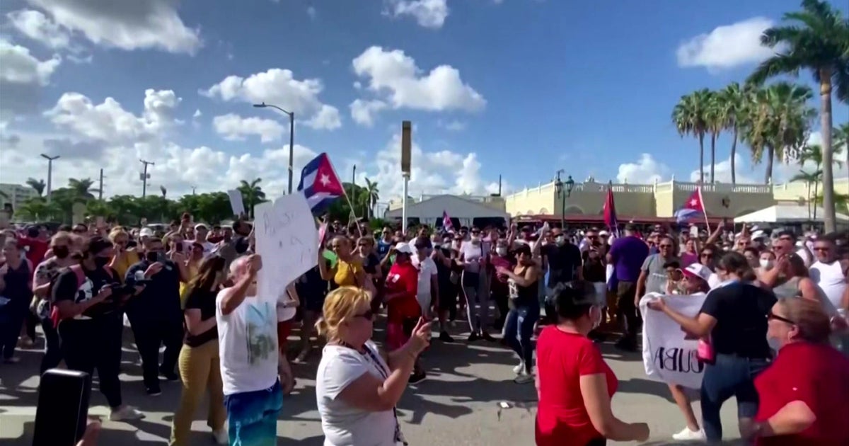 South Floridians take to the streets to celebrate one-year mark since unprecedented Cuban protests: “I’m asking for freedom”