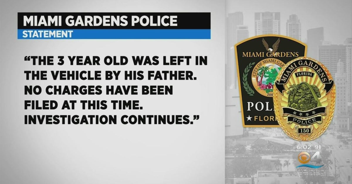 3-year-old boy dies after being accidentally left inside hot vehicle in Miami Gardens