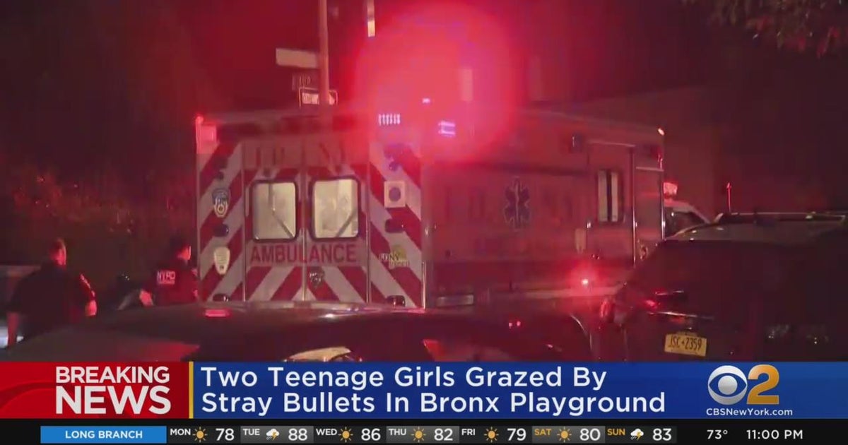 2 teenage girls grazed by stray bullets on Bronx playground - CBS New York
