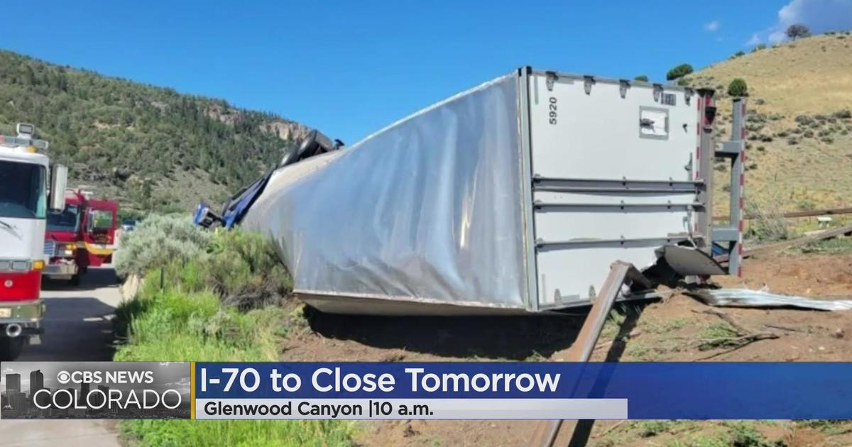 I 70 Closure In Glenwood Canyon Set For Next Week To Remove Rolled Semi Cbs Colorado 0291