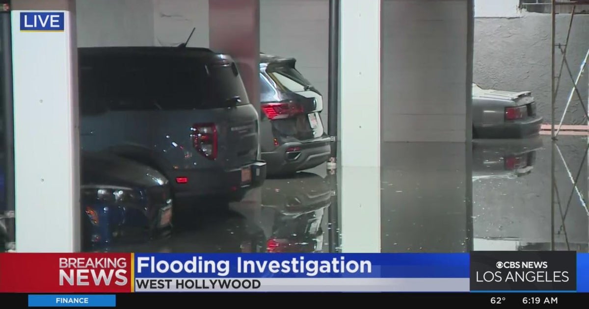 Streets of West Hollywood flood after water main breaks - CBS Los Angeles