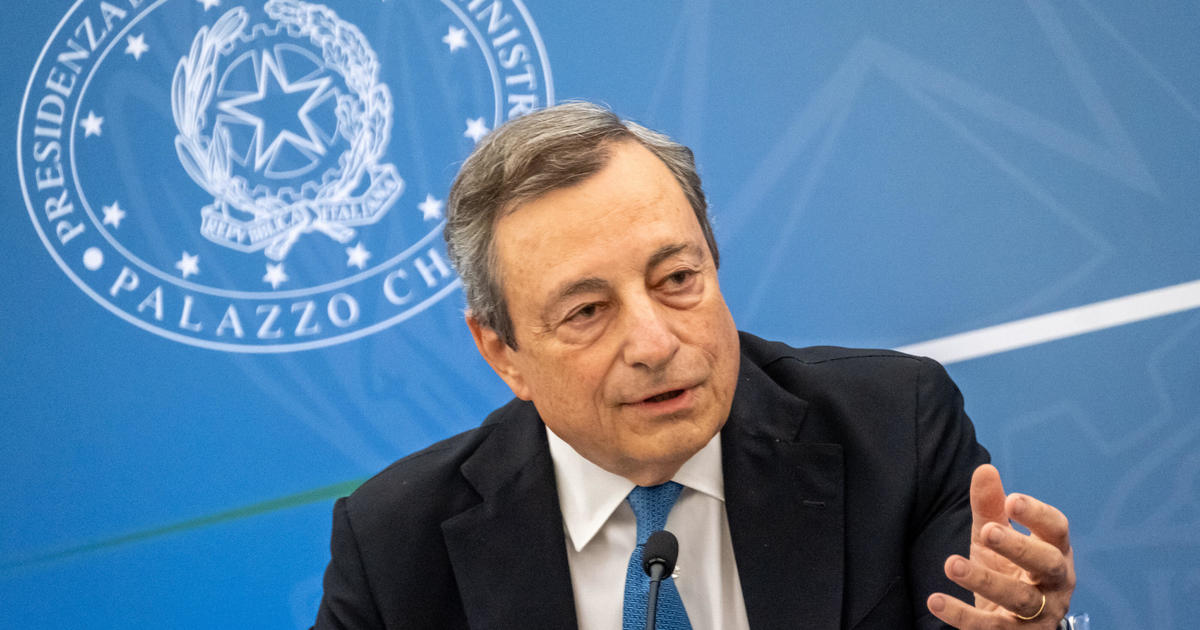 Italian President Sergio Mattarella rejects Premier Mario Draghi's offer to resign
