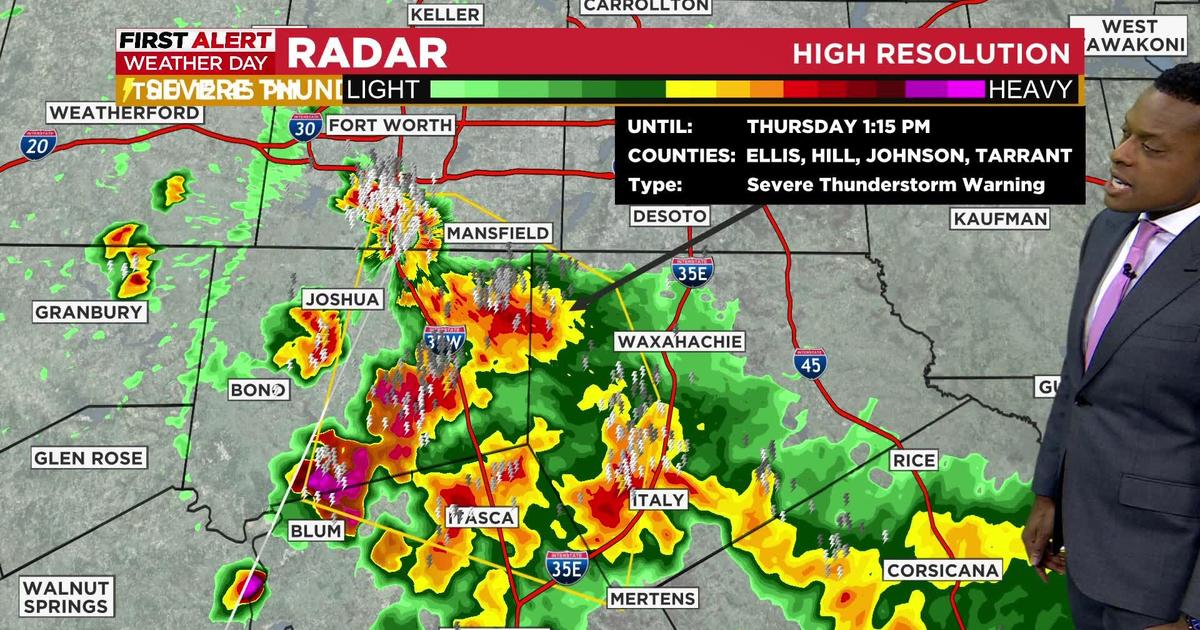 Severe Weather Moving Through North Texas Cbs Dfw 8431