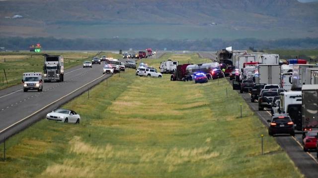 At least 5 killed in massive pileup on Montana freeway 