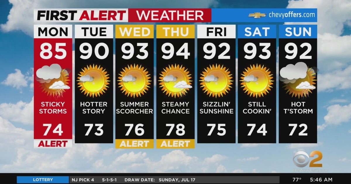 First Alert Weather: Tracking thunderstorms - CBS New York