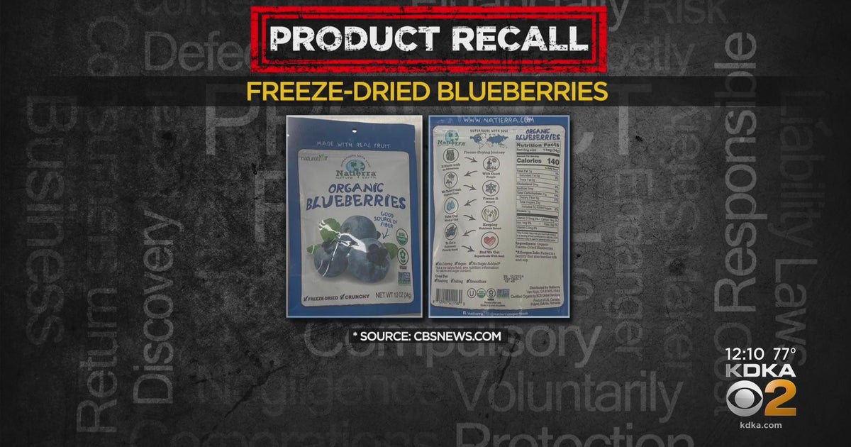 Freezedried blueberries sold nationwide recalled over lead concerns