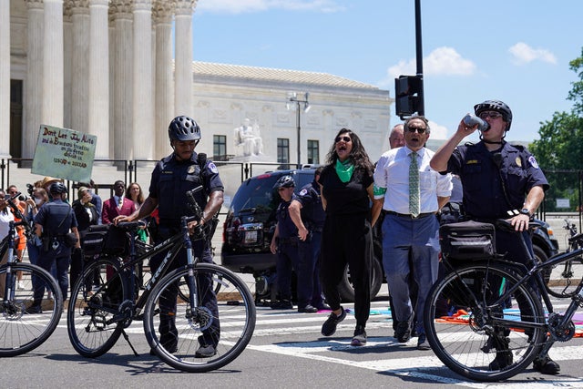 Congress members detained during abortion rights protest in Washington 