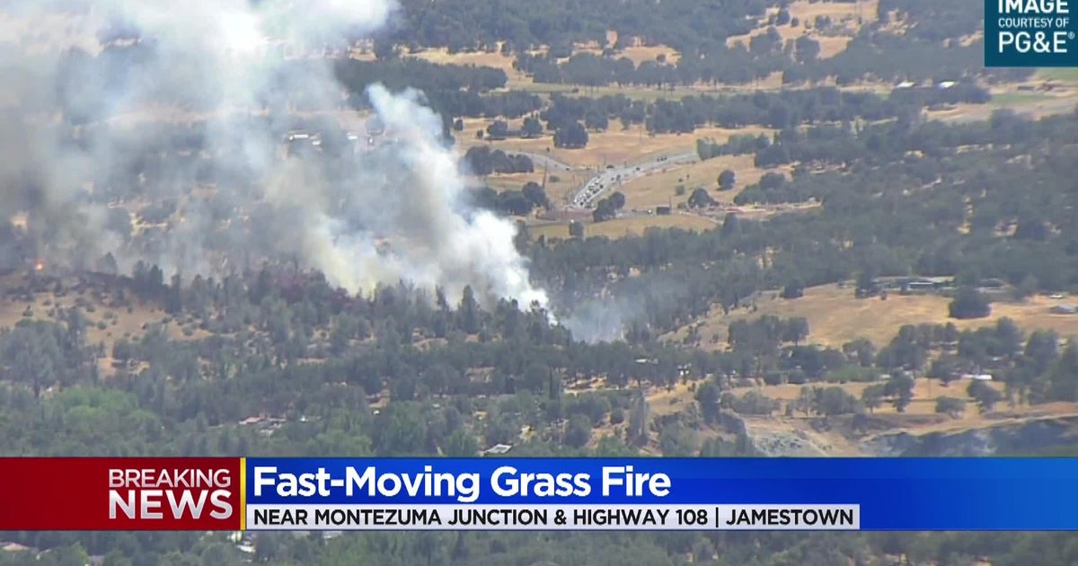 Vegetation Fire Burning In Jamestown CBS Sacramento