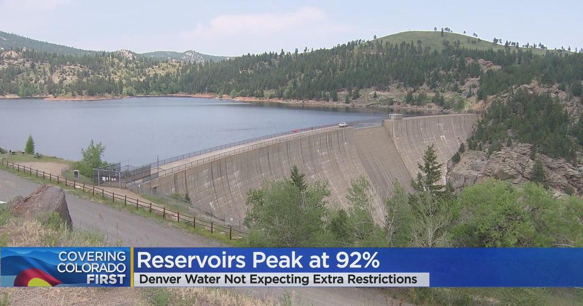 Denver reservoirs peak at 92 capacity CBS Colorado