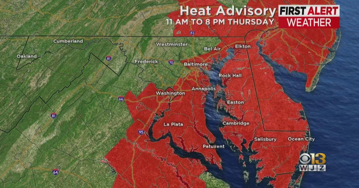 Maryland Weather: Thursday is an Alert Day due to dangerous heat - CBS ...