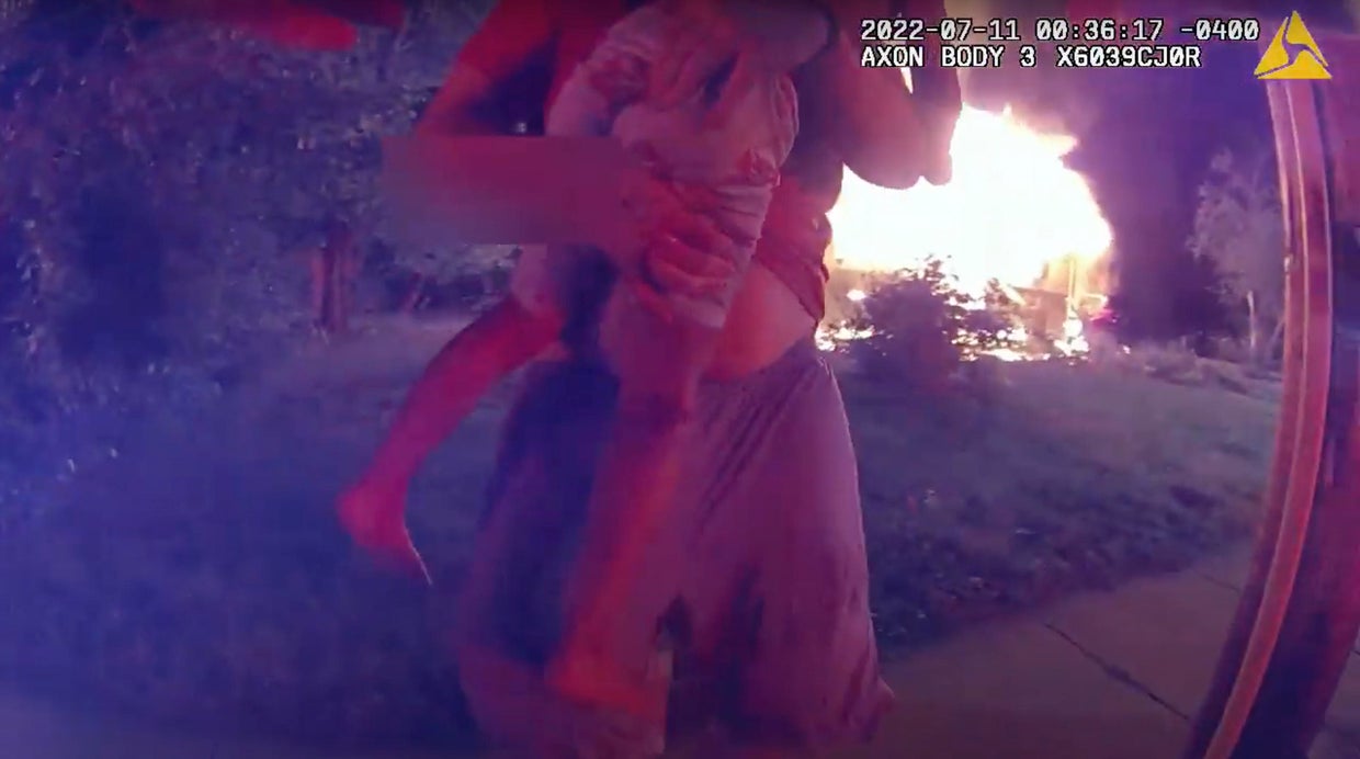 Man jumps through second-floor window of burning home to save 6-year ...