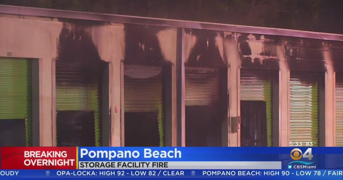 Fire at Pompano storage facility CBS Miami
