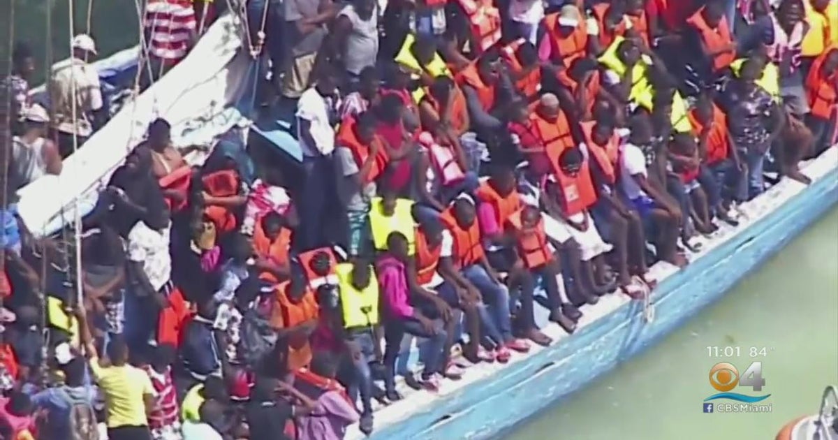 Boat crammed with migrants intercepted by Coast Guard off Biscayne Bay ...