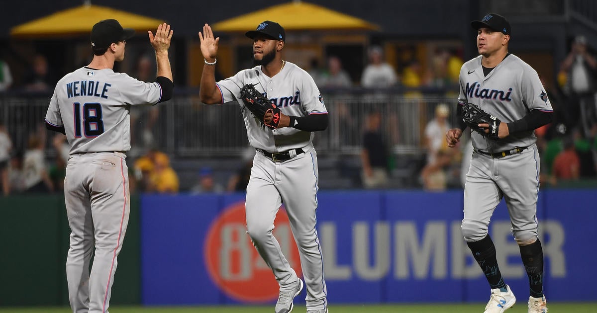 Marlins beat Pirates 8-1 and end 37-inning scoreless streak