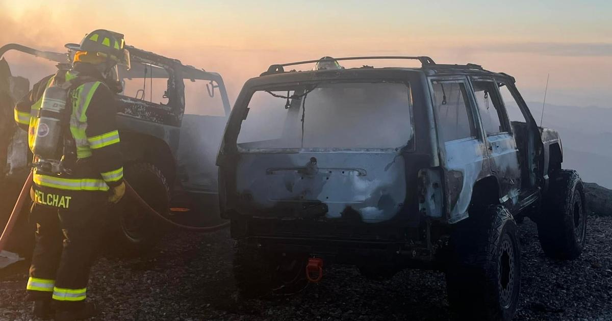 3 cars destroyed by fire at summit of Mount Washington CBS Boston