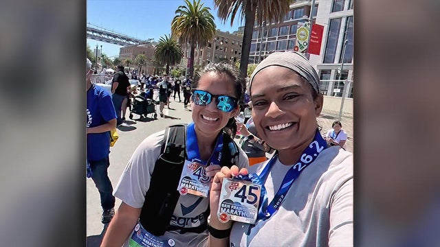Ashley Zirkle and Sagirah Ahmed Norris at S.F. Marathon 