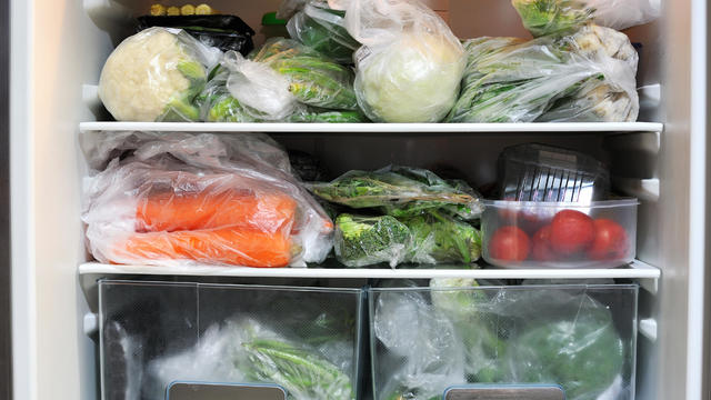 vegetables in fridge 