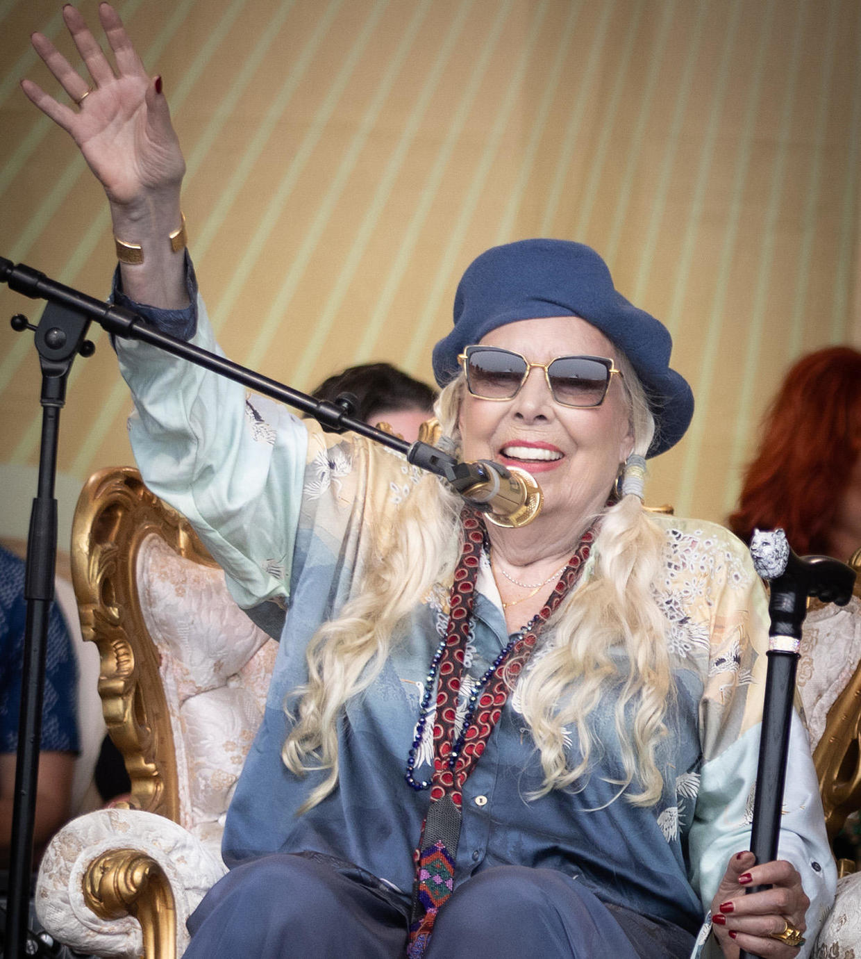 Joni Mitchell makes triumphant surprise return to Newport Folk Festival