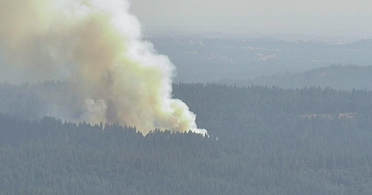 Cable Fire burning in El Dorado County west of Pollock Pines - CBS San