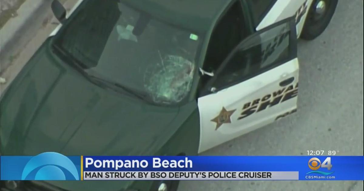 Man struck by BSO deputy in Pompano Beach
