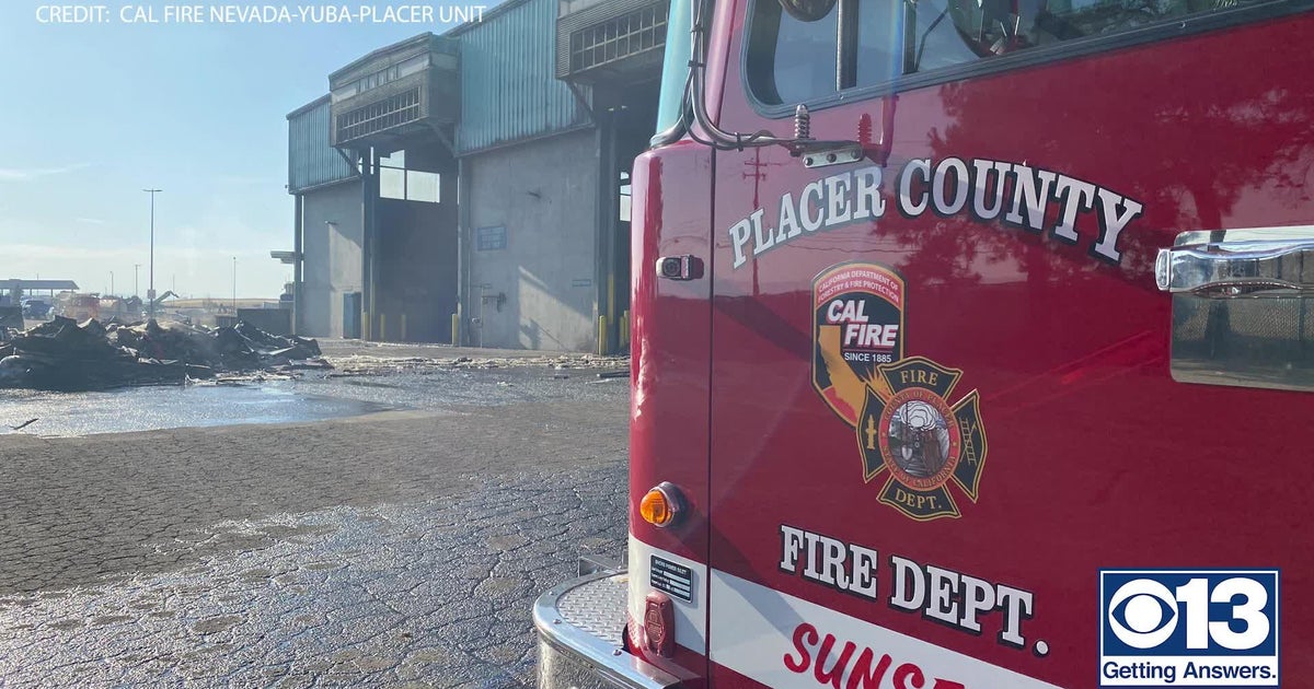 Fire burns at Placer County waste facility - CBS Sacramento