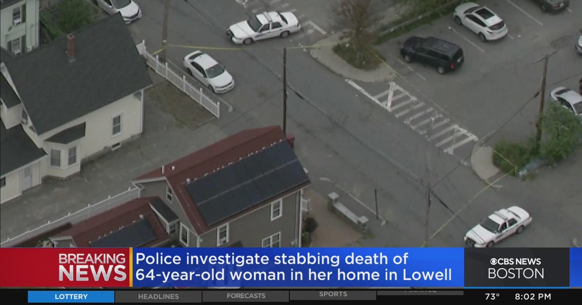 Police investigate stabbing death of woman at Lowell home - CBS Boston