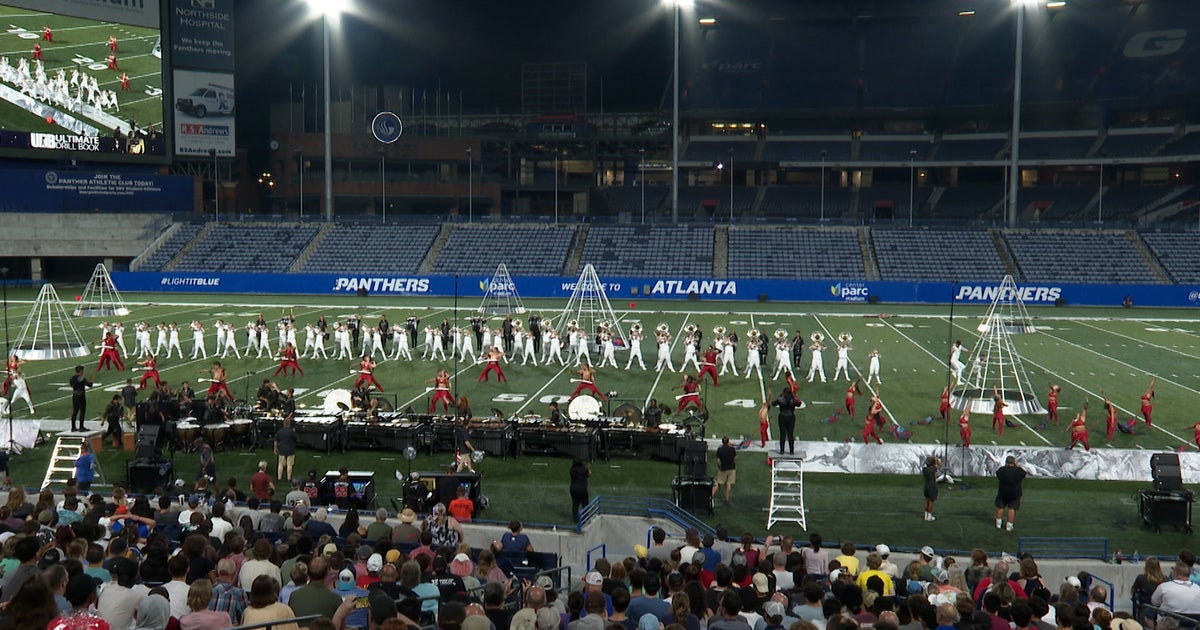 Atlanta drum corps members march in DCI Southeast Competition CW Atlanta